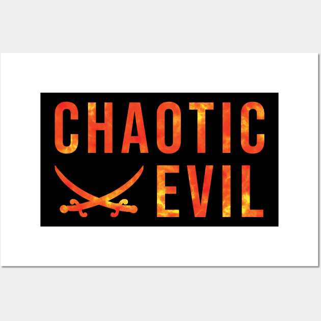 Chaotic evil (FIRE) Wall Art by wondrous